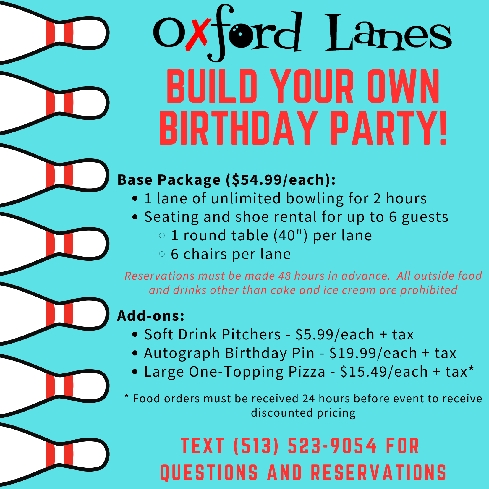 Birthday Packages Flyer