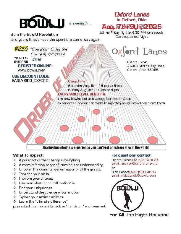 2026 BowlU Clinic - Order of Understanding Seminar