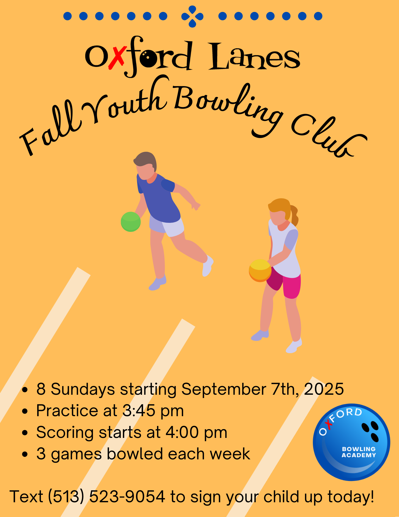 2025 Fall Youth Bowling Club at Oxford Lanes